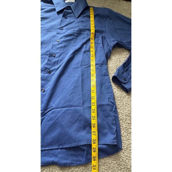Van Heusen Men’s XL Blue Casual Dress Shirt Button Front - Picture 7 of 8